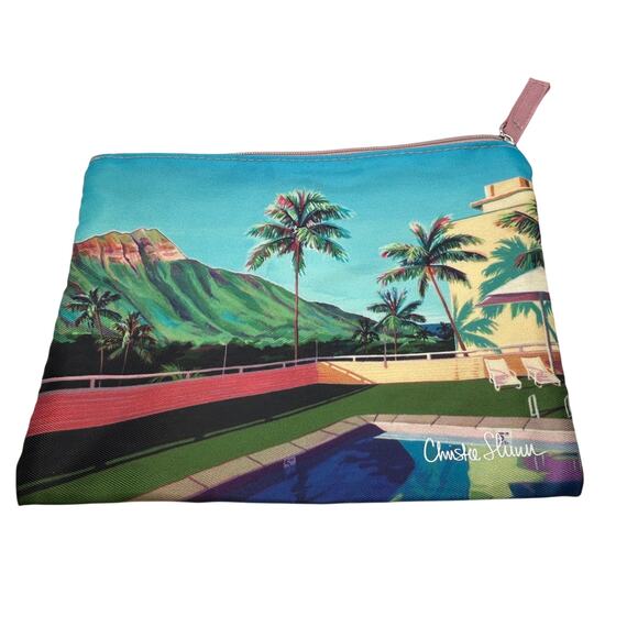 United Airlines HAWAII Christie Shinn Travel Amenity Kit BAG ONLY Diamond Head - Picture 1 of 6